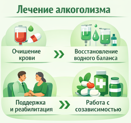 лечение алкоголизма в Пскове этапы